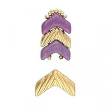 Cymbal ™ DQ metal bead substitute Avessalos for Chevron Duo - Gold